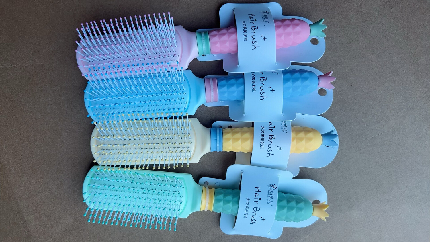 Detangling Pineapple Hair Brush, Anti Static Paddle Hair Brush Scalp Massage Hair Comb For Home Travel Barber Salon Use