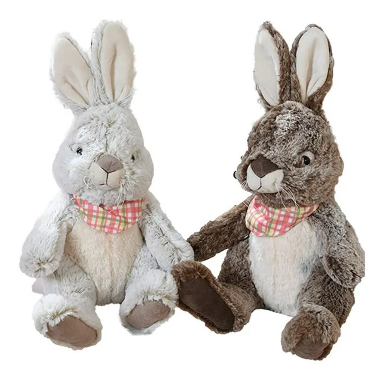 Easter Bunny Stuffed Animal, 15.7&quot; Bunny Rabbit Plush with Floppy Ears, Stuffed Bunny Plush Animals Easter Gifts for Kids Girls Boys,Grey