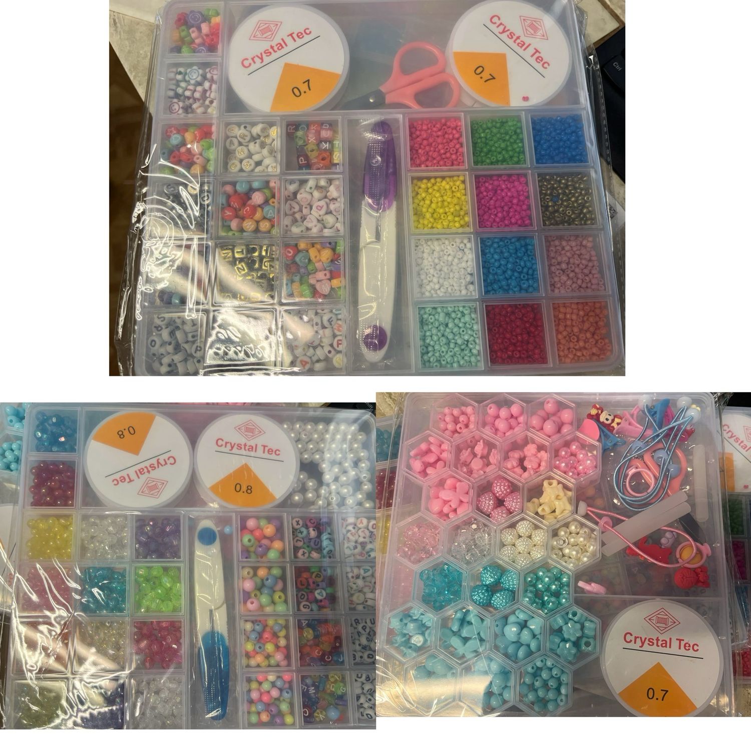 Bracelet Making Kit, DIY Jewelry Making Set Crystal Tec For Kids, Bead Sets For Girls