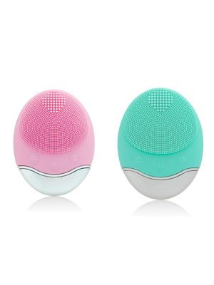 YUNCHi Sonic Facial Cleansing Brush, Soft Silicone Waterproof Face Cleanser Bamboo Charcoal Wireless Charging Travel Size Massager for Skin Exfoliation, Deep Cleansing, Anti Aging