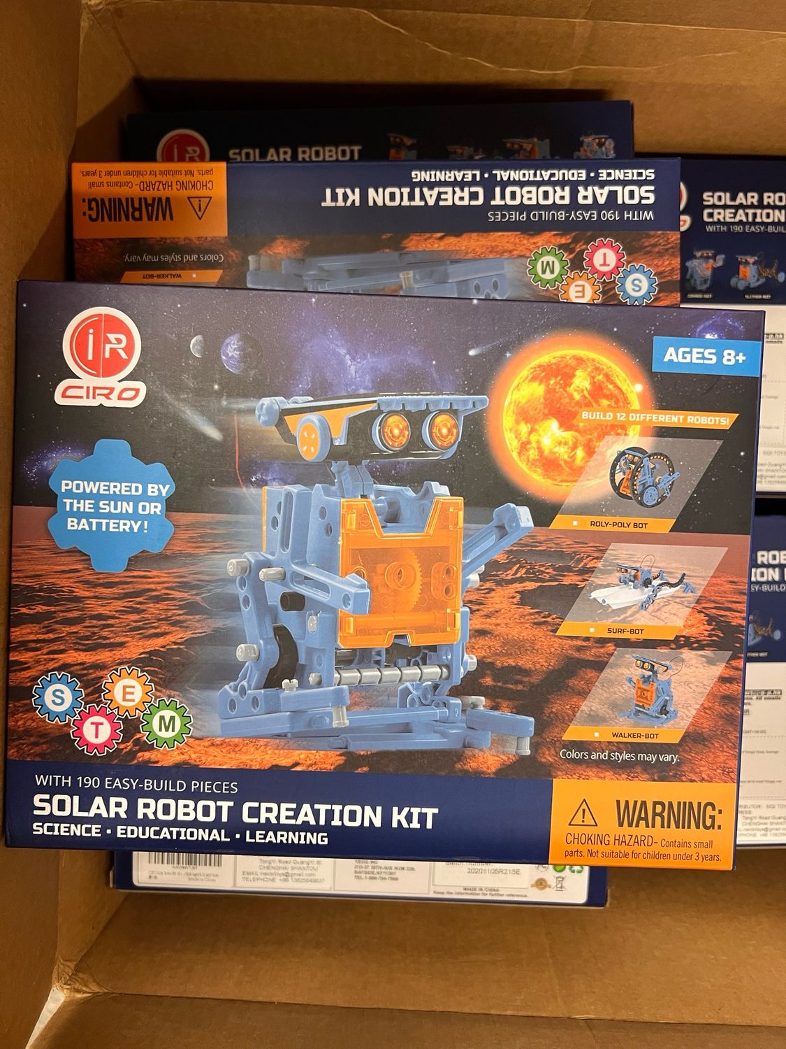 CIRO Solar Robot Creation Kit Stem Project Toys for Kids, 12 in 1 Solar Robots Science Experiments Kit for Boys Age 8-13