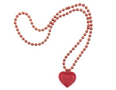 Plastic heart pendant necklace,Beaded ball chain plastic pendant necklace. Heart necklace