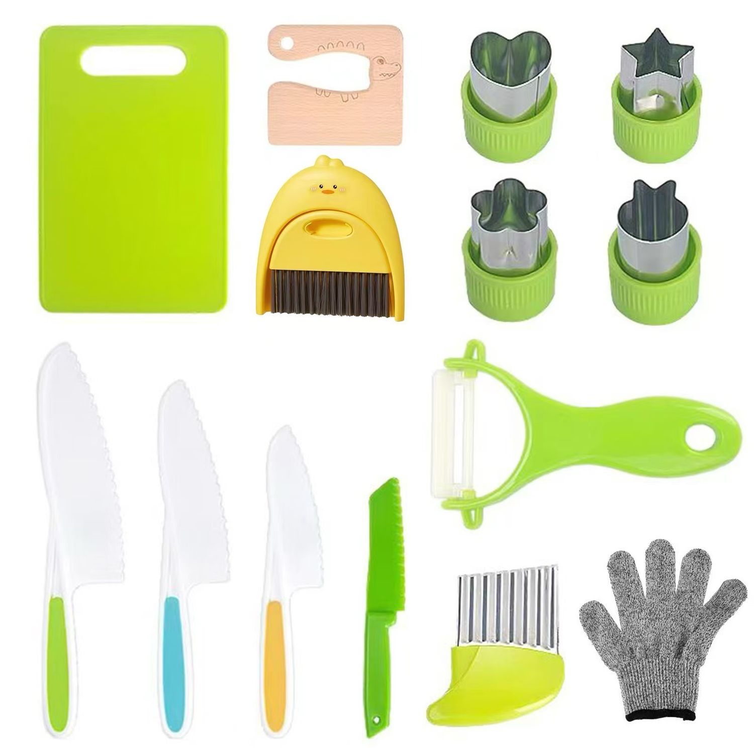 Kids Kitchen Set, Children-Safe Montessori Kitchen Tools for Toddlers,Kid Safe Knife Set for Real Cooking