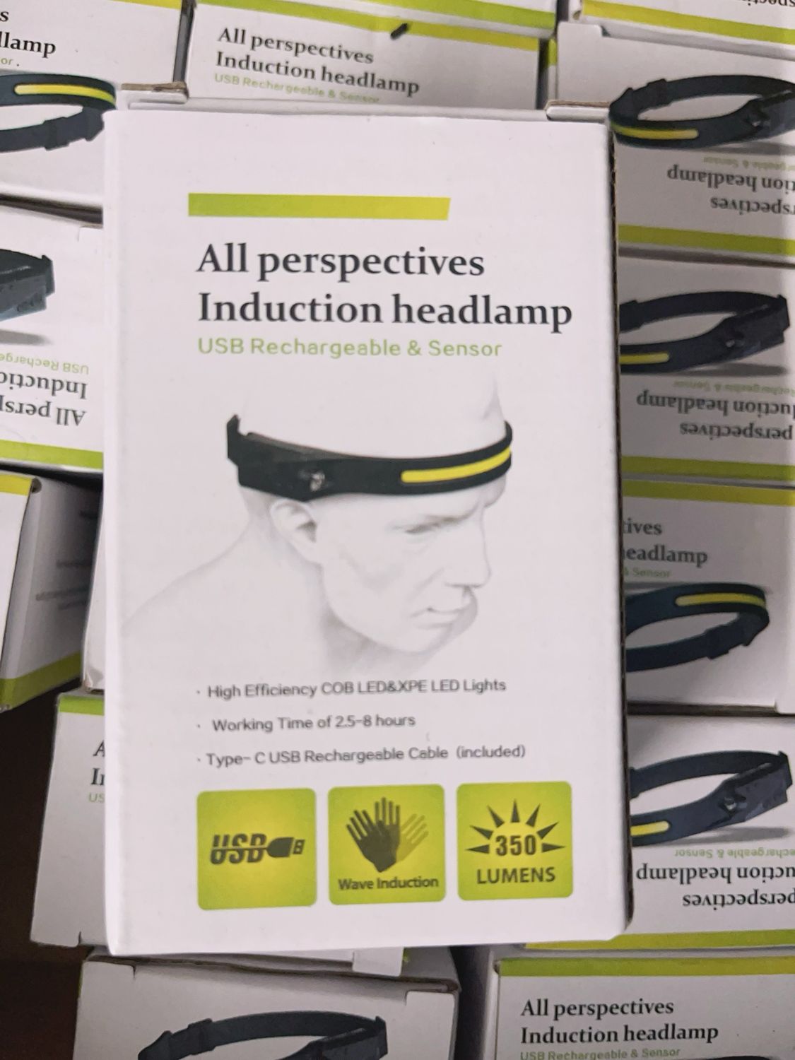 Headlamp USB Rechargeable &amp; Sensor
