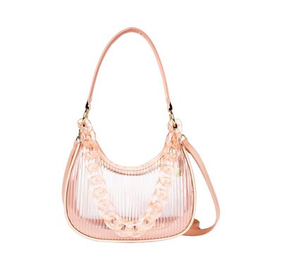 Clear Bag Stadium Approved Clear Purse for Women CrossBody Handbag Shoulder Bag Zipper Hobo Bag Purse Pink