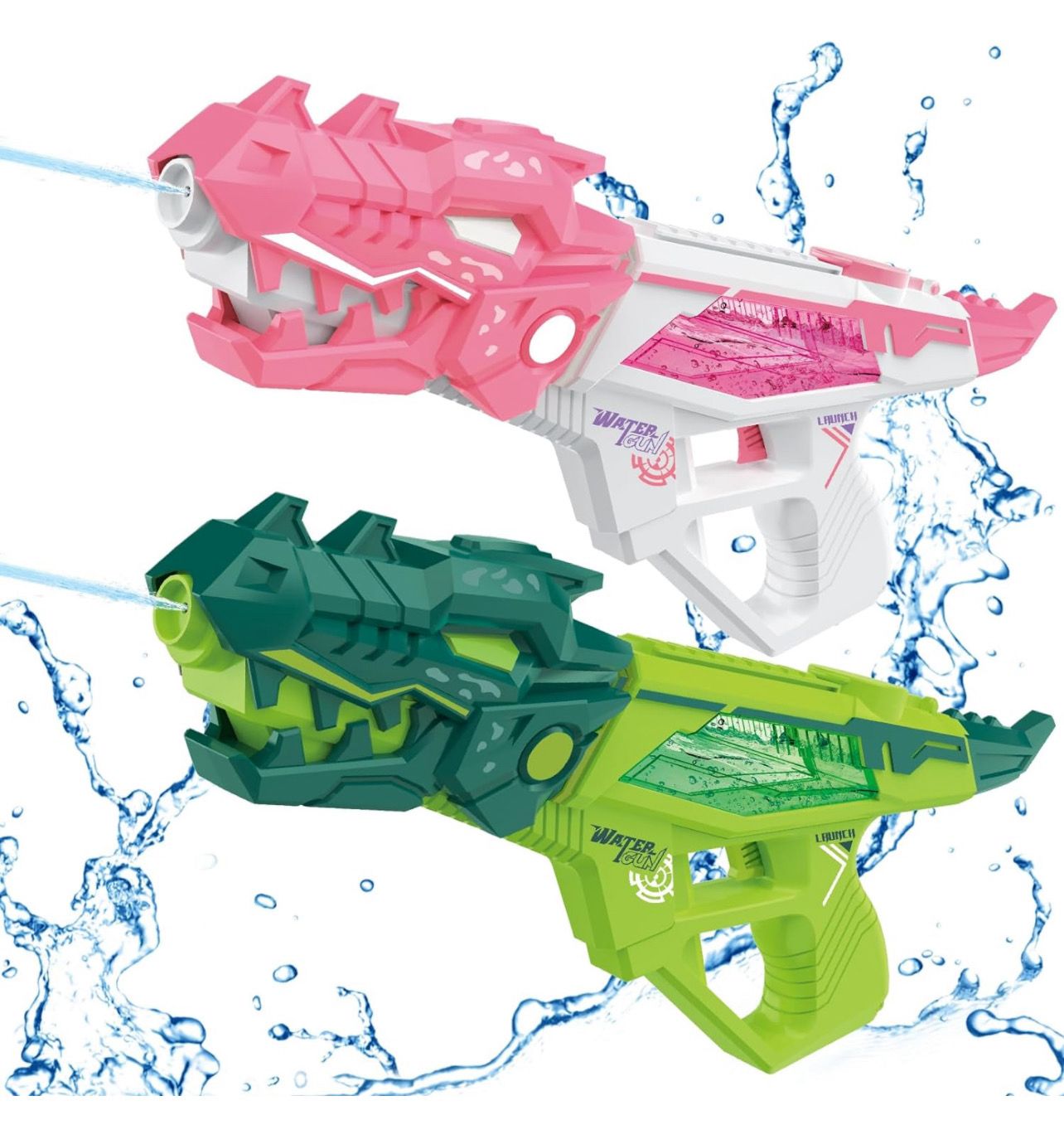 Talgic Water Gun Electric Water Guns, Sport Game 2 Pack Dinosaur Water Guns for Kids