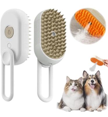 Electric Spray Handle Massage Cat Steam Brush