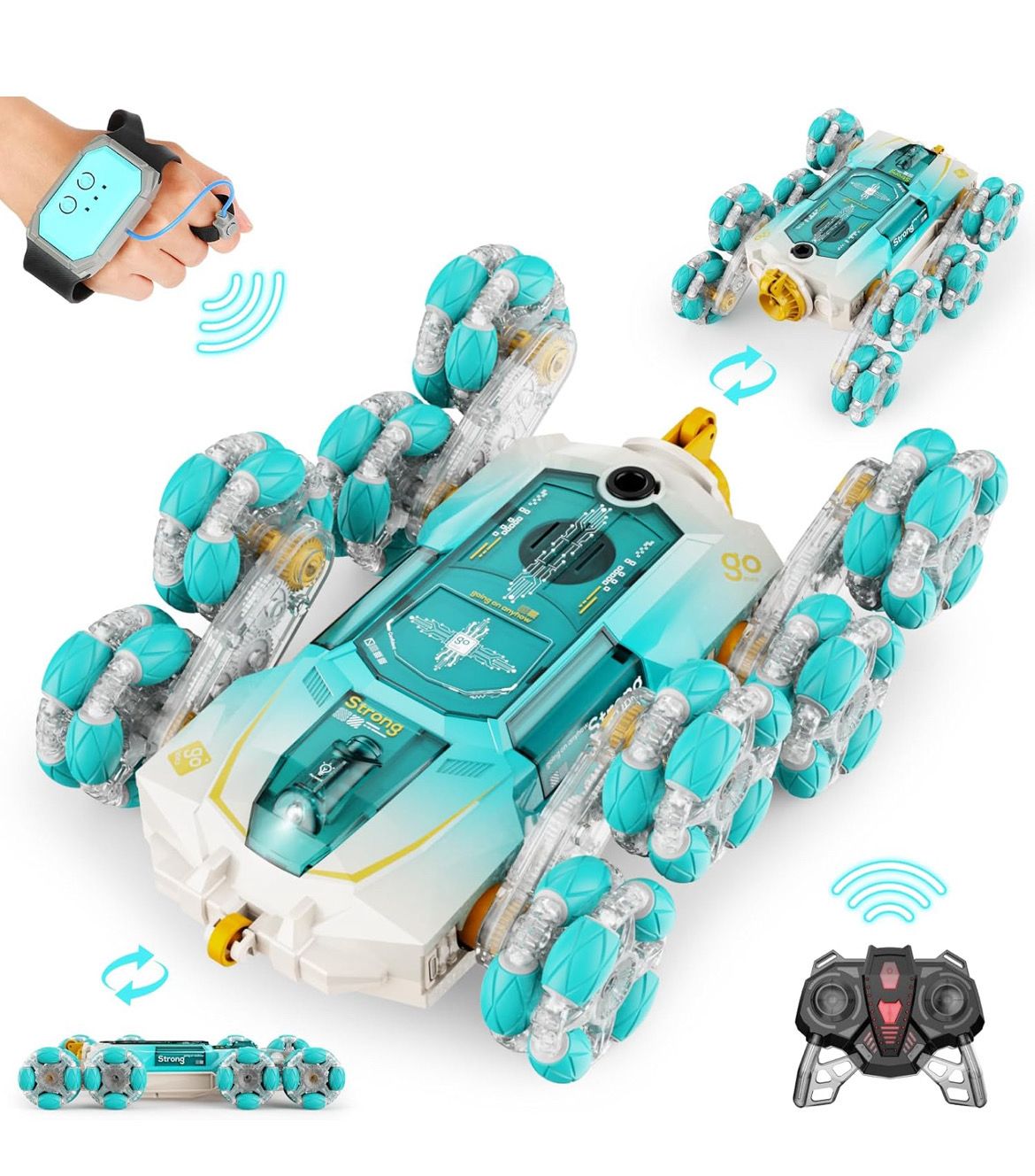 Coplus CV-D700 8WD Gesture Sensing RC Stunt Cars - Gifts for Boys Girls 8-12 Year Old 8 wheels Remote Control Transform