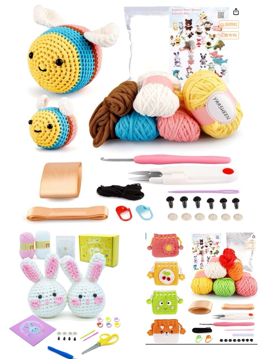 Crochetta Crochet Kit for Beginners - Crochet Starter Kit with Step-by-Step Video Tutorials, DIY Knitting Supplies