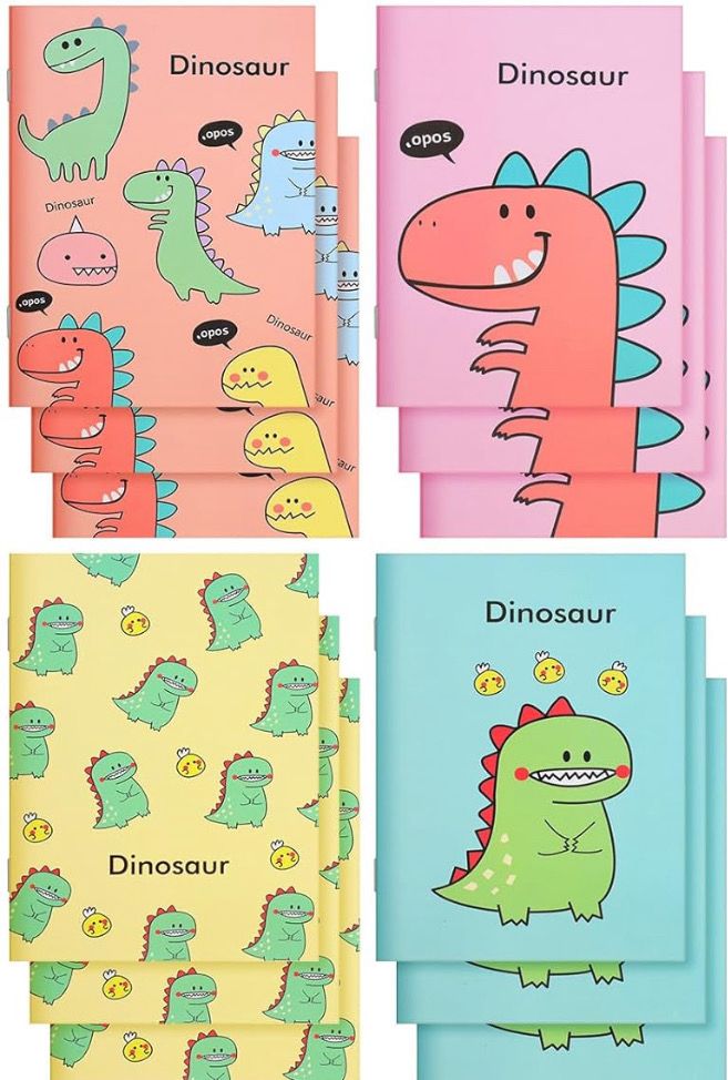 Dinosaur Notebook Set 12pcs