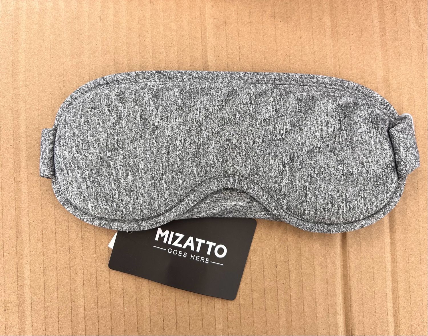 Sleep Eye Mask, MIZATTO Travel Eye Mask for Airplane Sleeping, Soft and Comfy Cotton Blockout Light Mask with Earplugs(Gray)