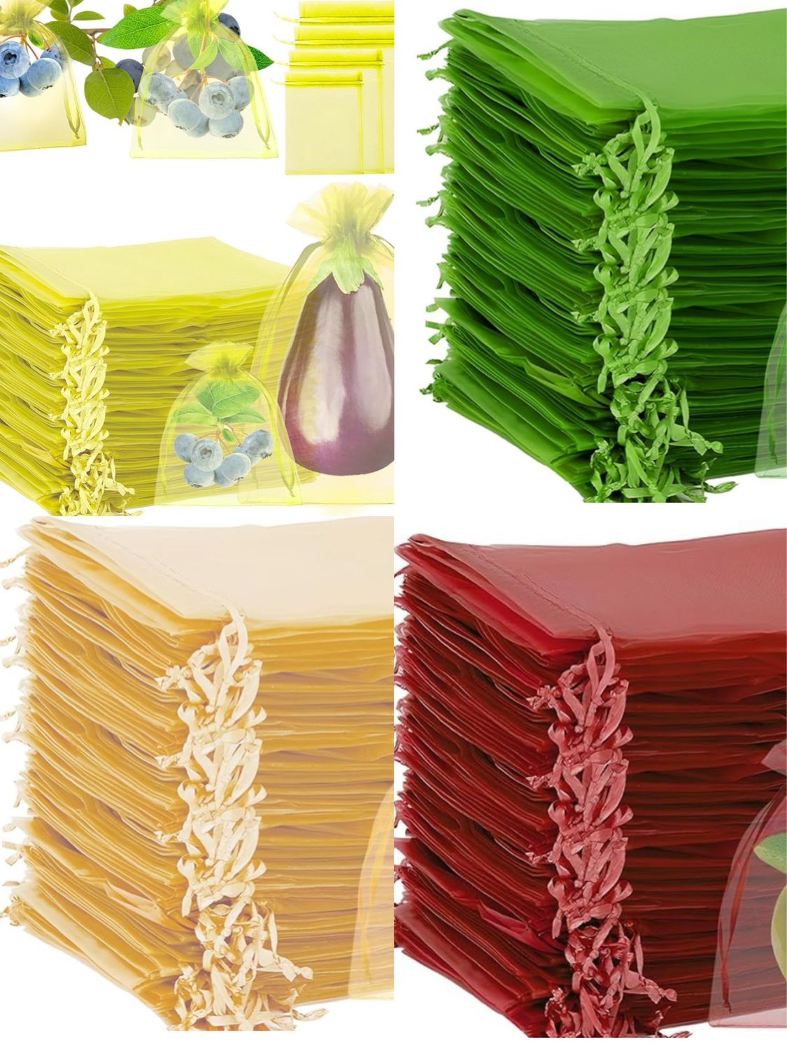 Mesh Bag 100 PCS fruit protection bags, 5 × 7 inch fruit tree net bag