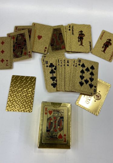 Playing Card Gold Plated K