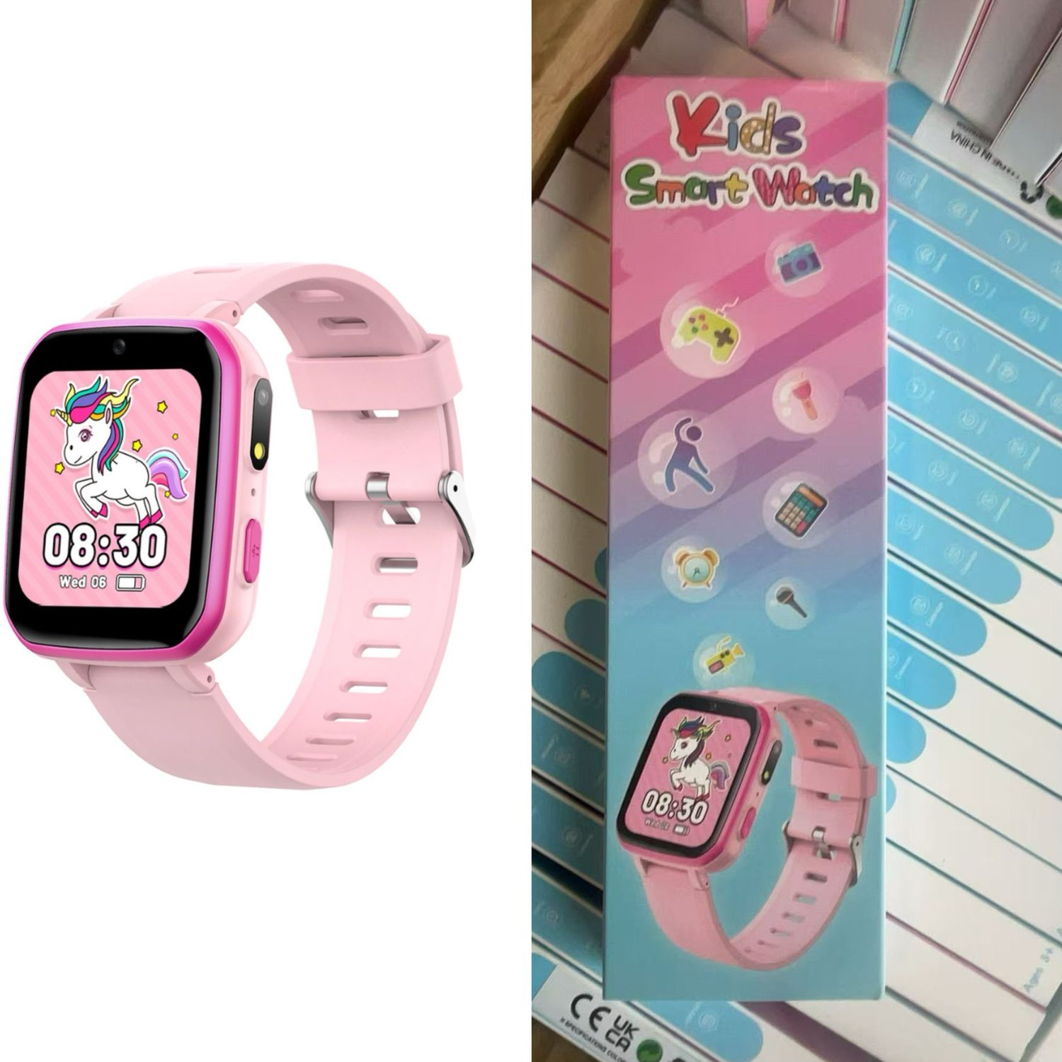 Kids Smart Watch Waterproof Smart Watch for Girls with Games,HD Touchscreen Camera Music Player,Birthday Gifts Toy for Girls Pink