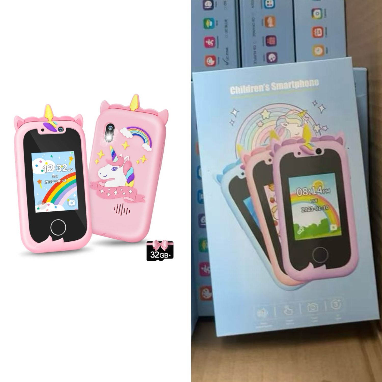 Children&#39;s Smartphone Girls Toys Age Toddler Learning Toys for Girls Unicorn Kids Toy Phone