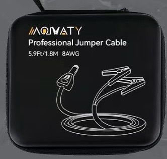 Professional Jumper Cables for 12V Energy Storage Batteries, 8AWG 5.9FT Automotive Booster Cable, Portable Starter for Starting Vehicles Using Tool Batteries