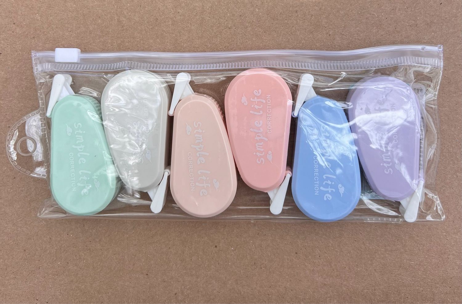 Simple Life Correction Tape 6 Colors 6Pcs