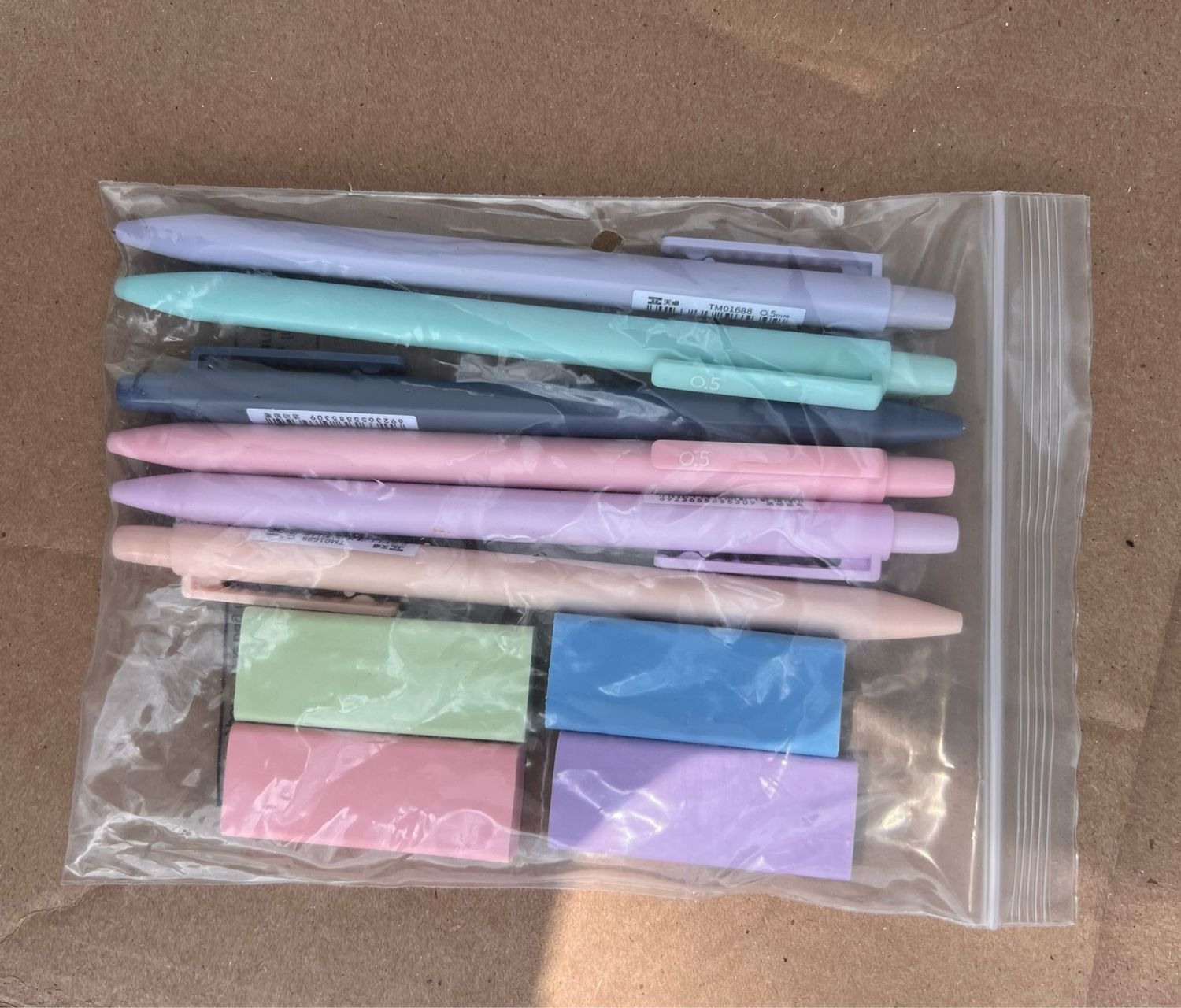 6 Pcs 0.5 Mm Mechanical Pencil w 4 Pcs Erasers