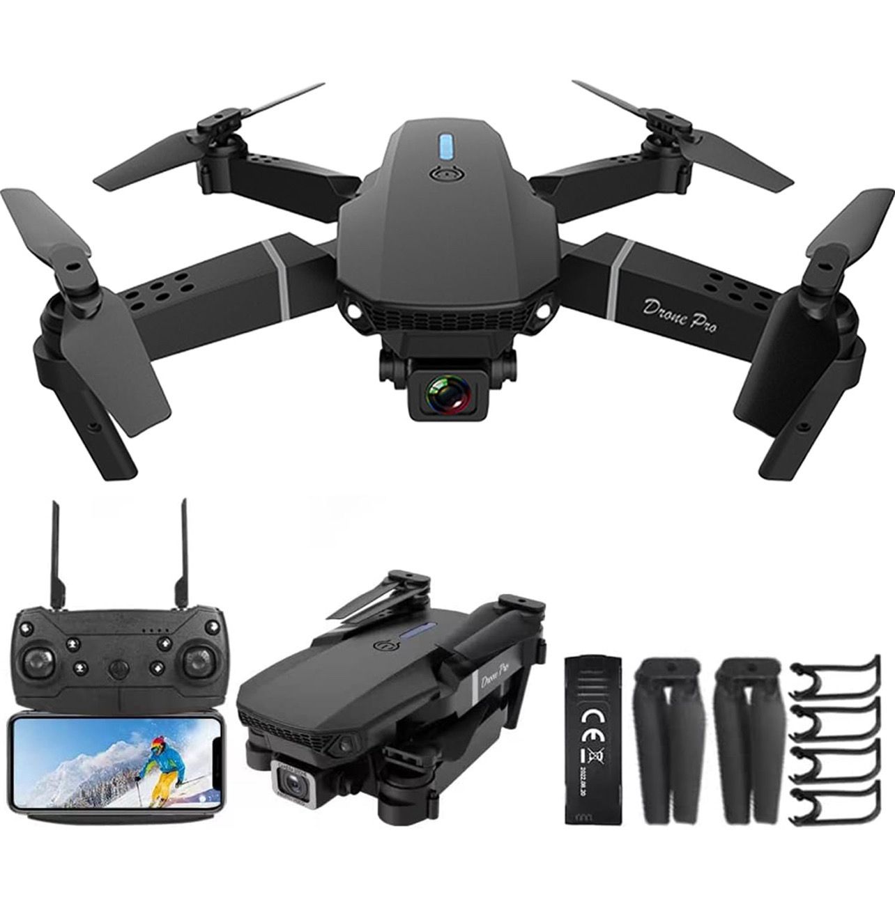 E88 Drone Mini Drone with Camera for Adults - Christmas Toy Gift for Teenage Boy Girl Beginner