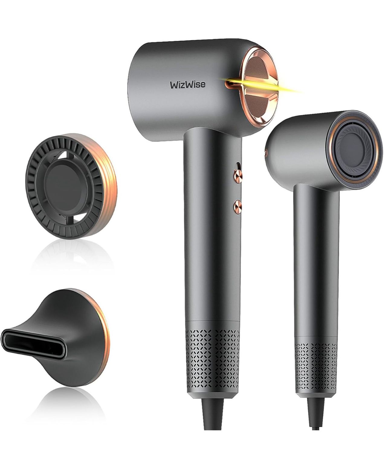 Wizwise Hair Dryer, Ionic Blow Dryer with Smoothing Nozzle, 1500W Hair Blow Dryer with 5x Faster Hair Drying