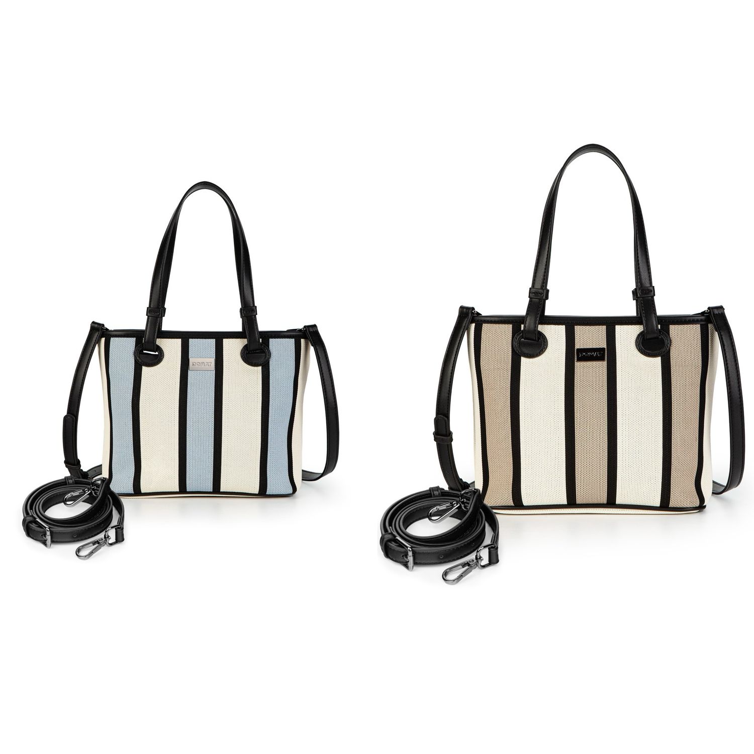 DOMAT Hand Bag for Women, Striped Handbag, Cute Clutch Purse with Zipper Closure