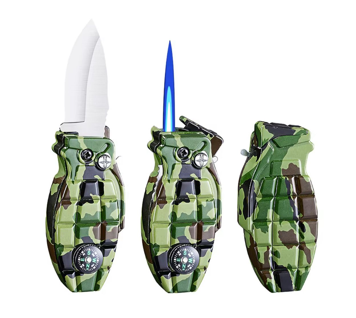Ultimate Lighter Classic Fashionable w/ Pocket Knife 7in1 Outdoor Tool