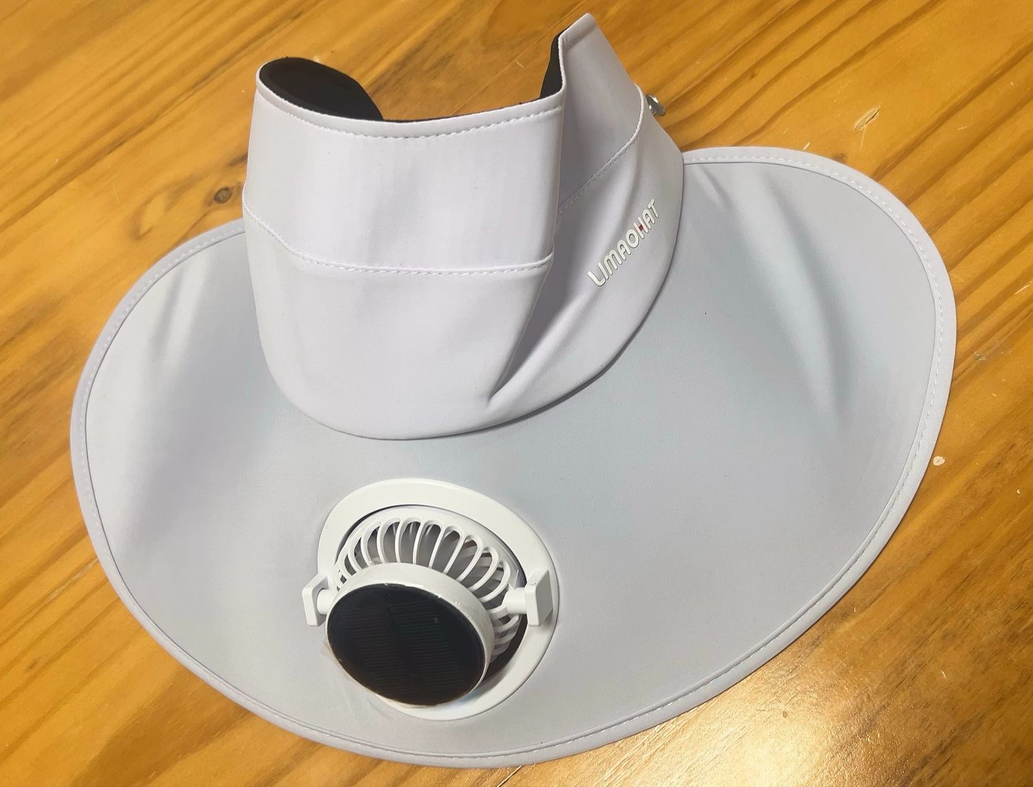 Solar Powered Fan Hat with 1 Removable Fans Wide Brim Sun Hat for Outdoor Fishing, Empty Top Sports USB Solar Charging