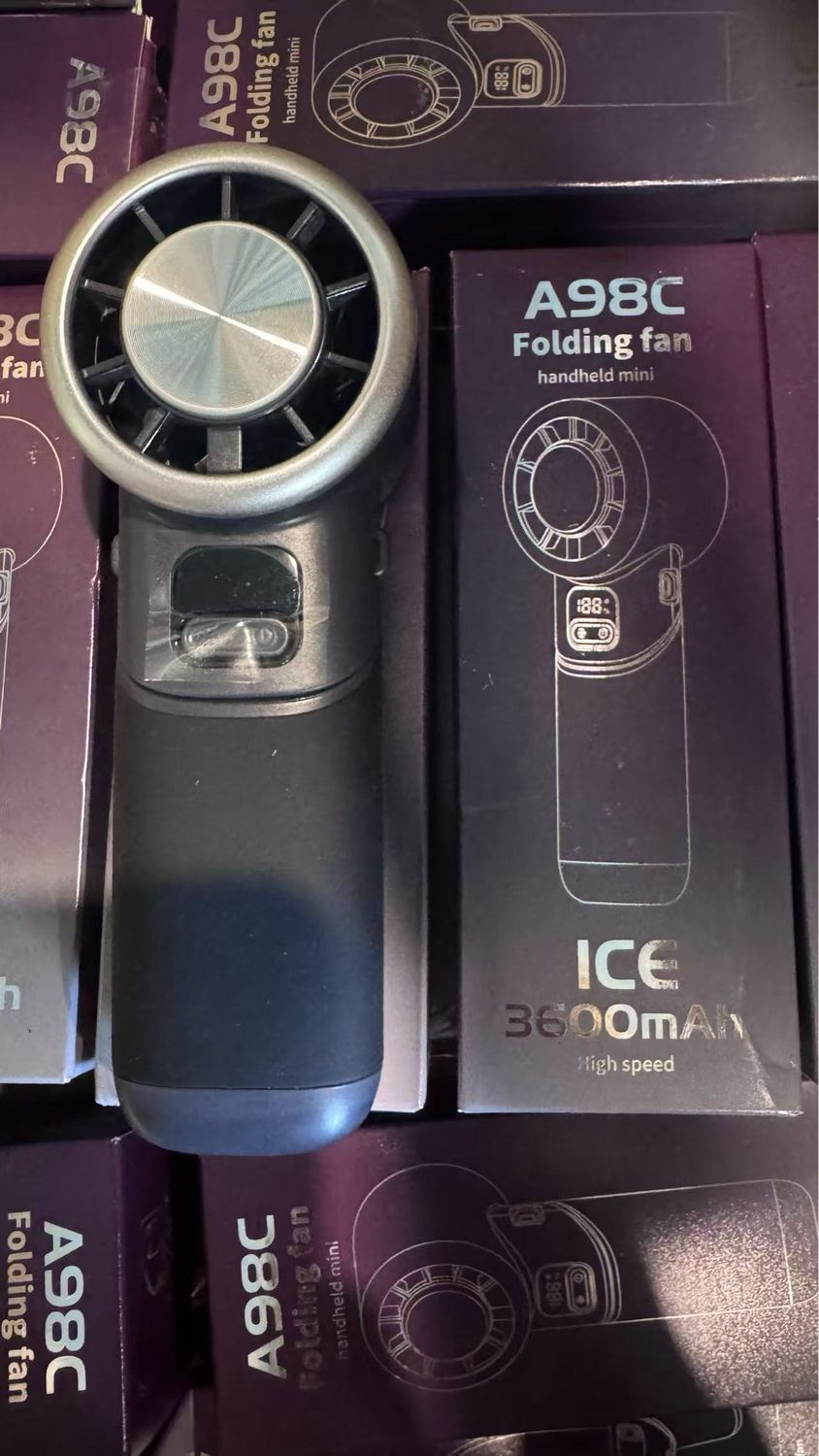 A98C Folding Fan Handheld Mini ICE 3600mAH High Speed