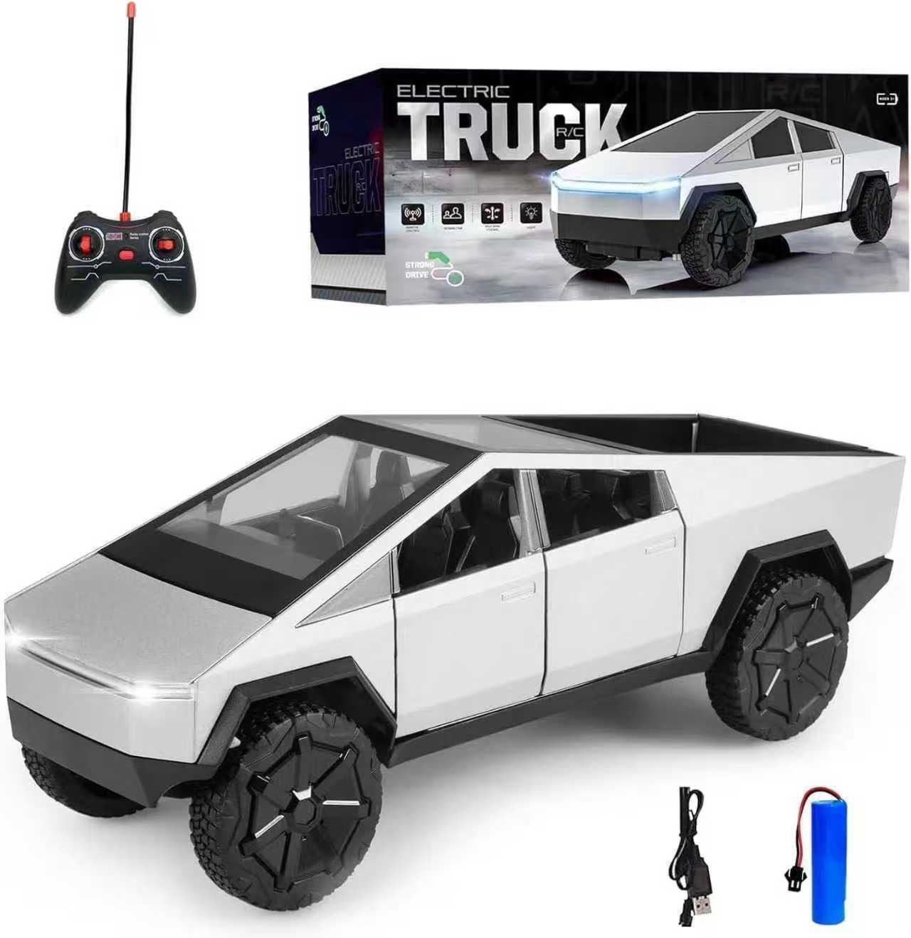 Electric Truck Cybertruck, RC Car, 2.4GHz Off Road Truck, Silver, Ages 4-12, Unisex