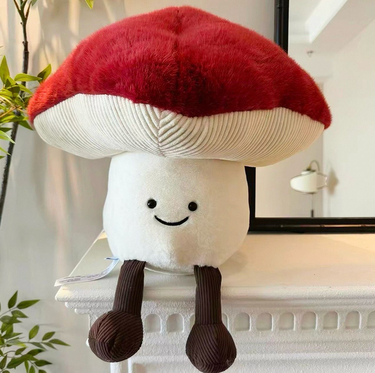 RongleCheng Home Throw Pillow Series Cute Plush Toy Creative Mushroom Stuffed Animal Sofa Cushion