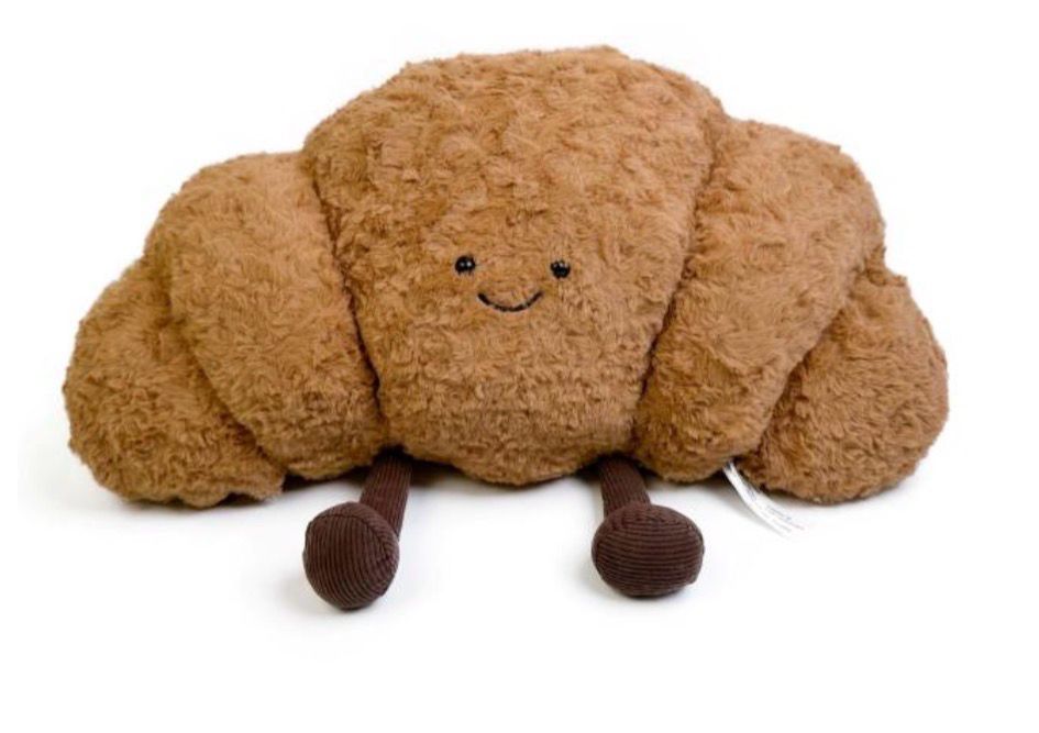 RongleCheng Home Throw Pillow Series Cute Croissant Plush Toy Creative Stuffed Animal Sofa Cushion