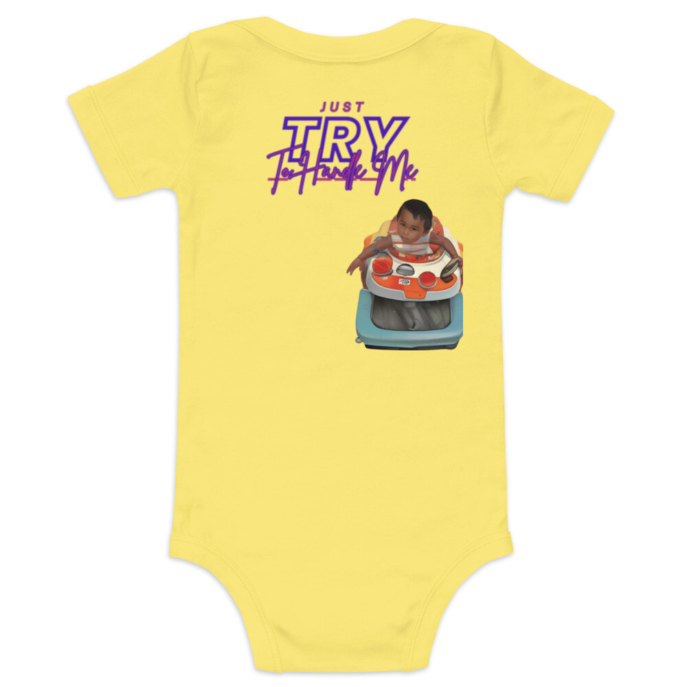Baby short sleeve Try Me one piece