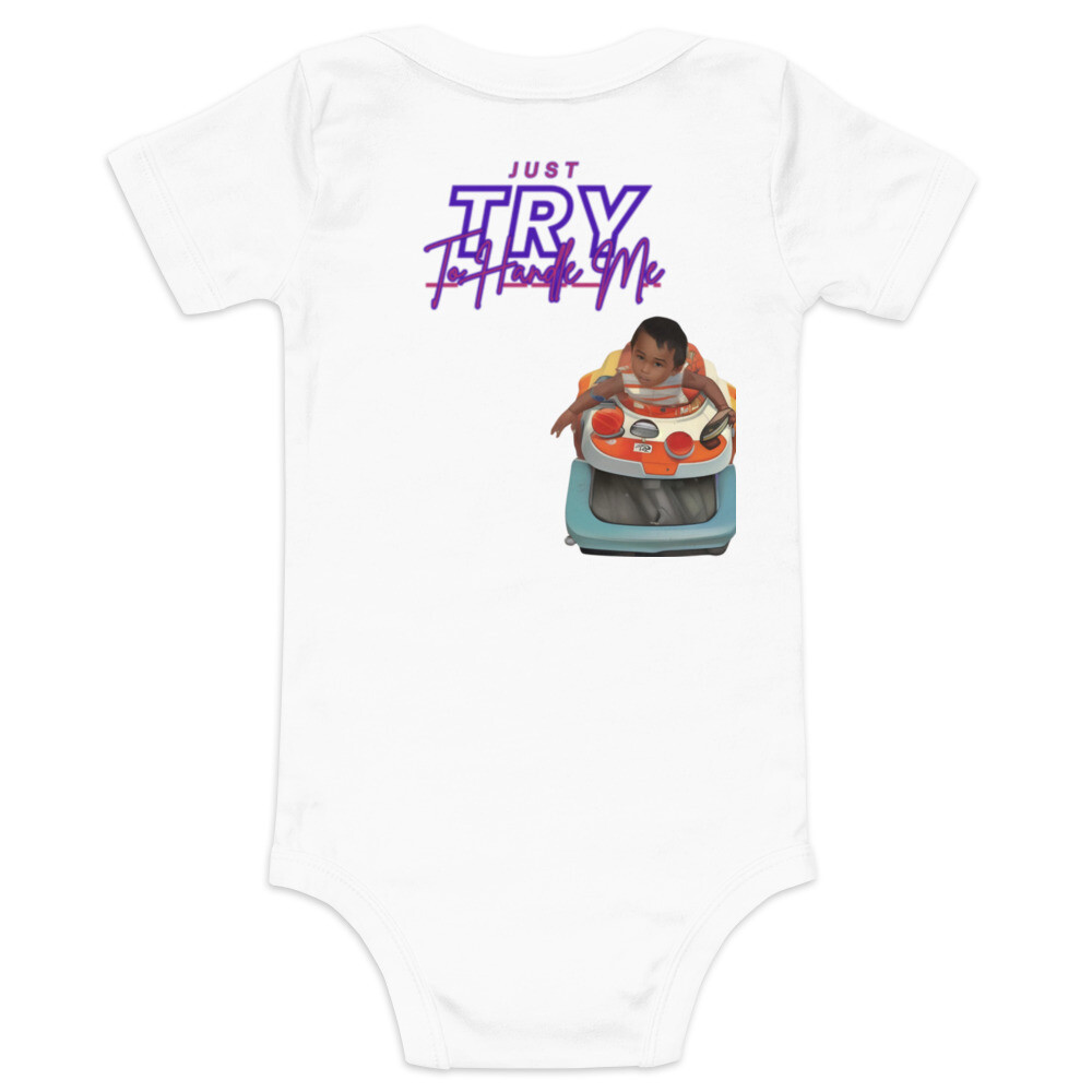 Baby short sleeve Try Me one piece