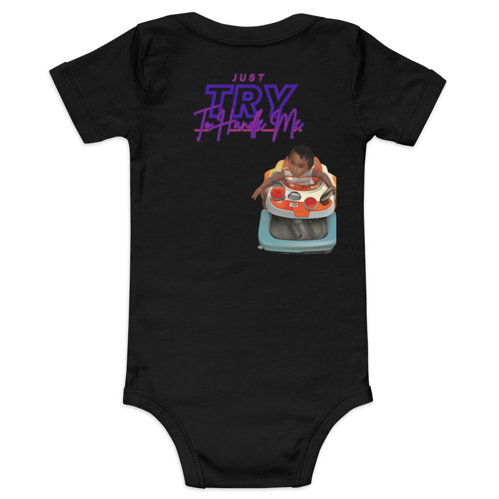 Baby short sleeve Try Me one piece