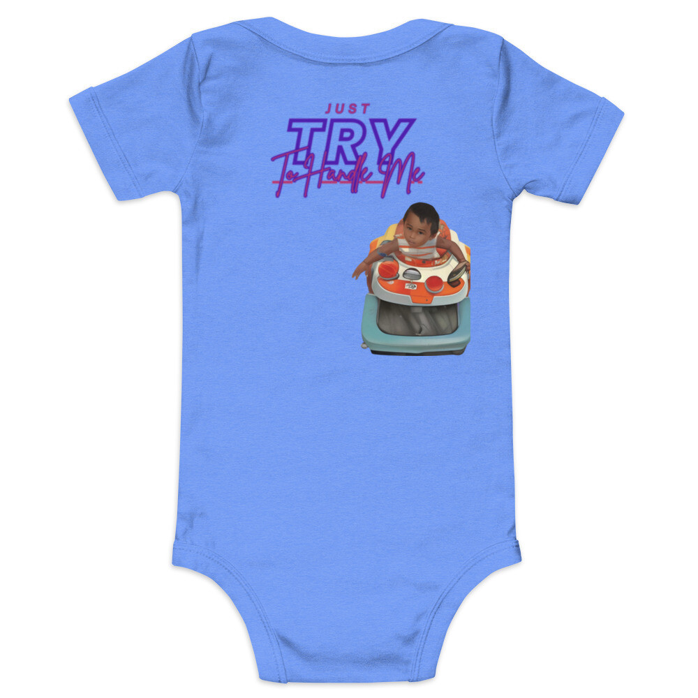 Baby short sleeve Try Me one piece