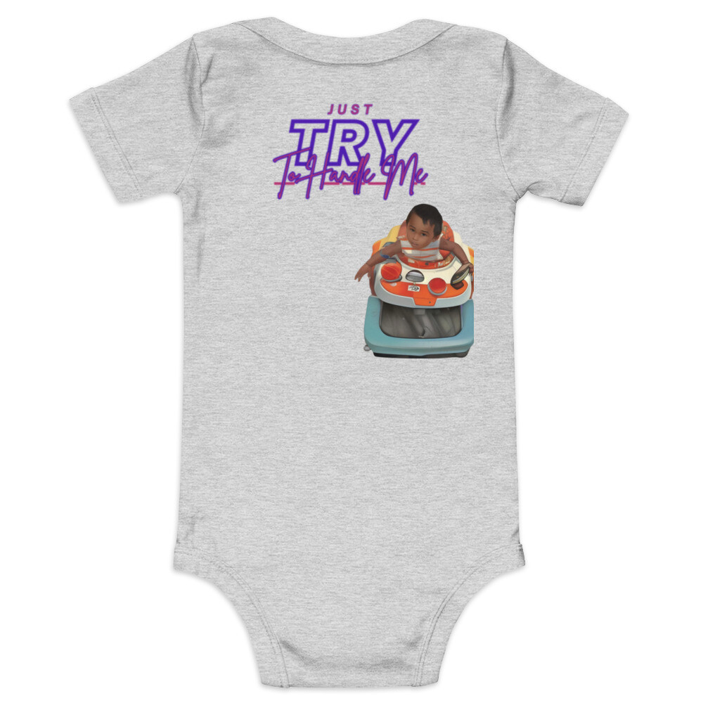 Baby short sleeve Try Me one piece
