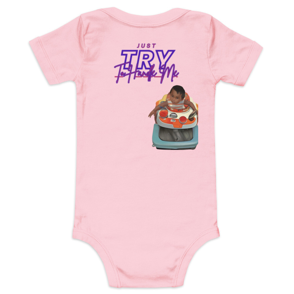 Baby short sleeve Try Me one piece