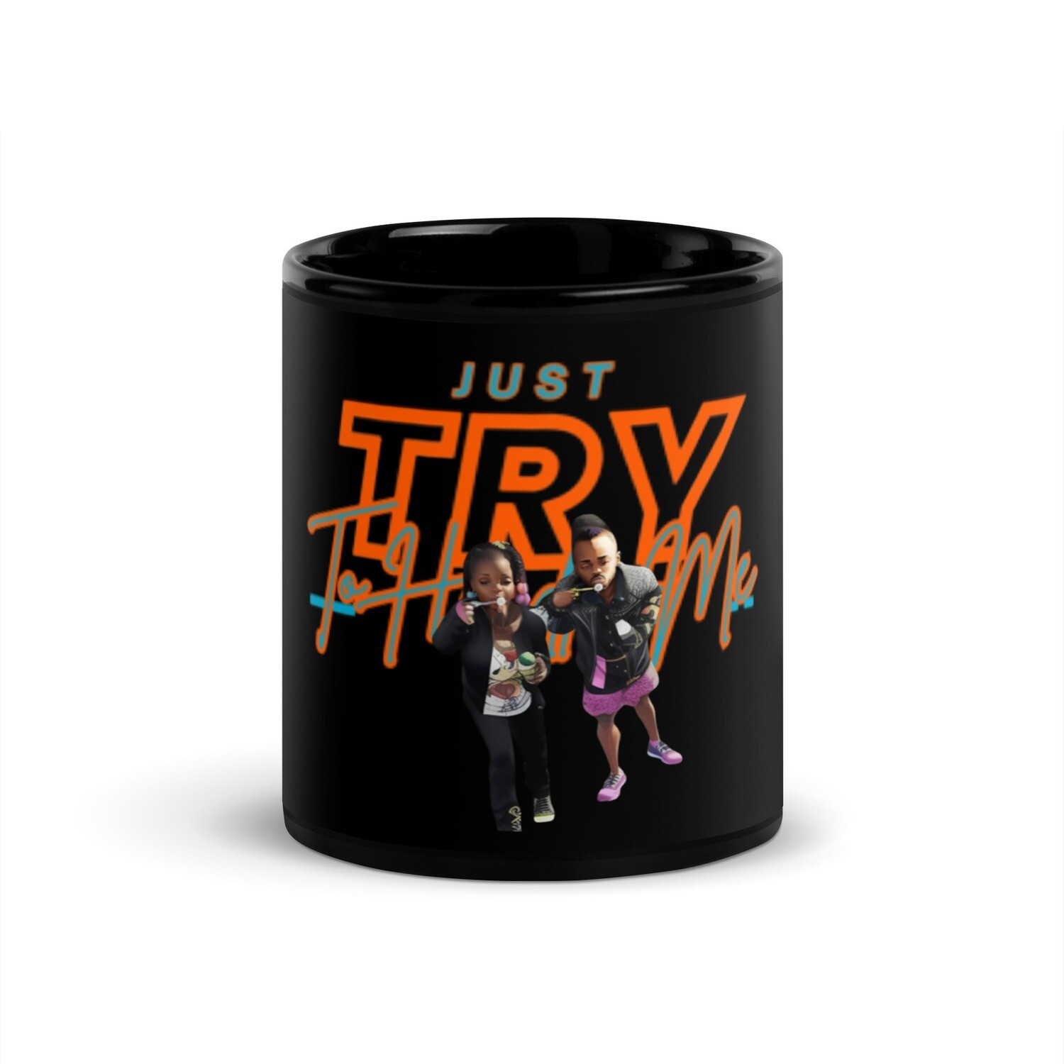 Black Glossy Try Me Mug