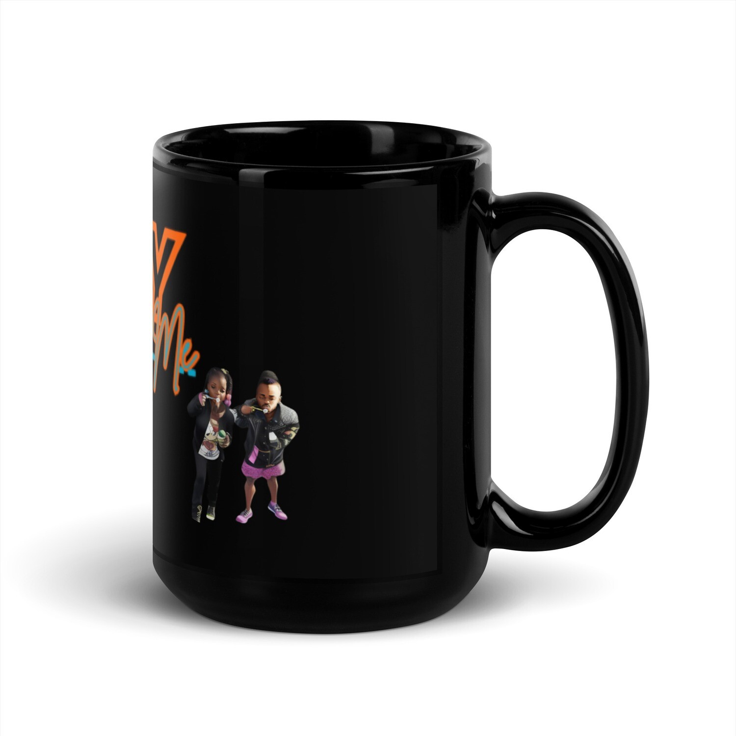 Black Glossy Try Me Mug
