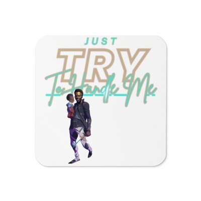 Cork-back Try Me coaster