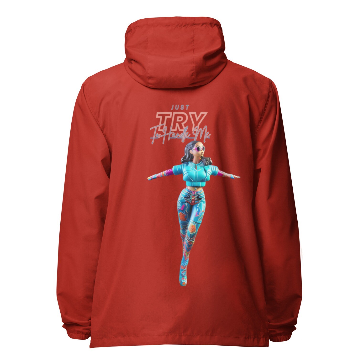 Just Try To Handle Me zip up windbreaker