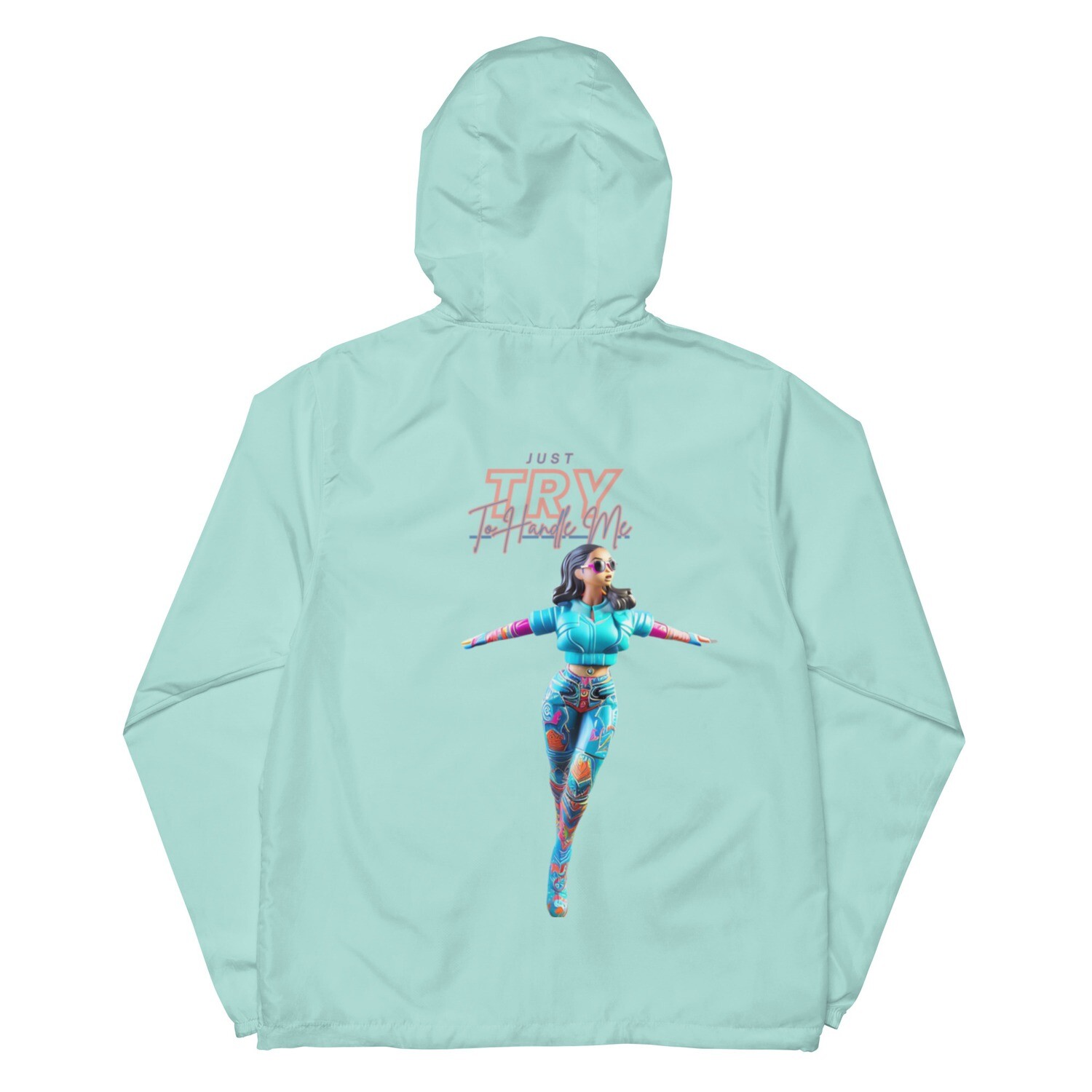 Just Try To Handle Me zip up windbreaker