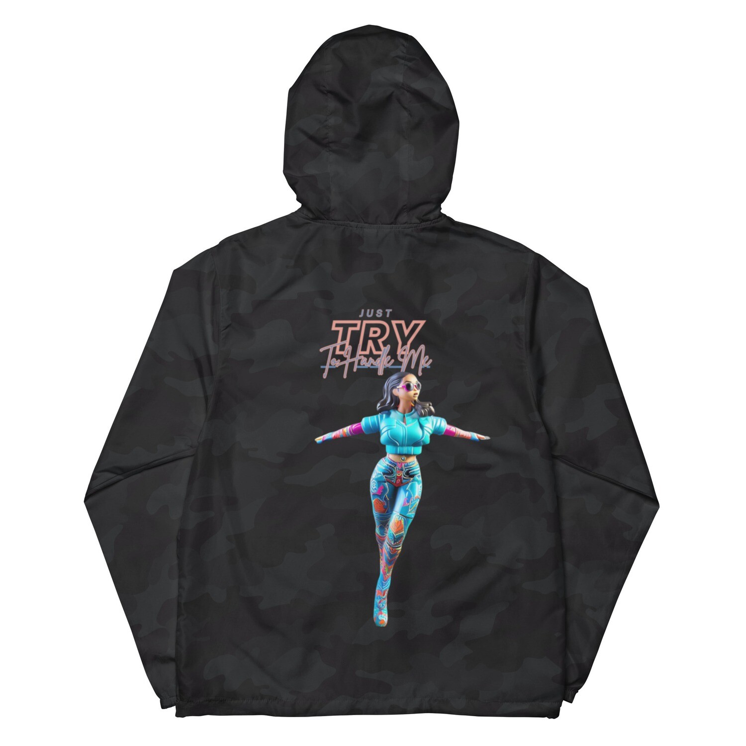 Just Try To Handle Me zip up windbreaker