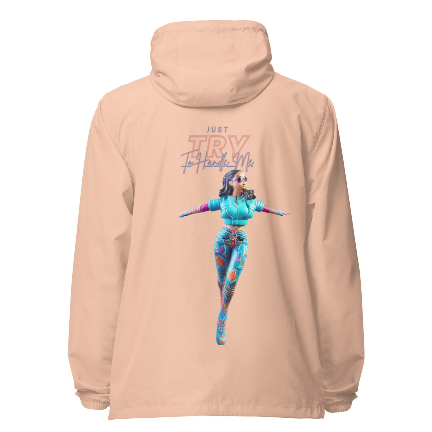 Just Try To Handle Me zip up windbreaker