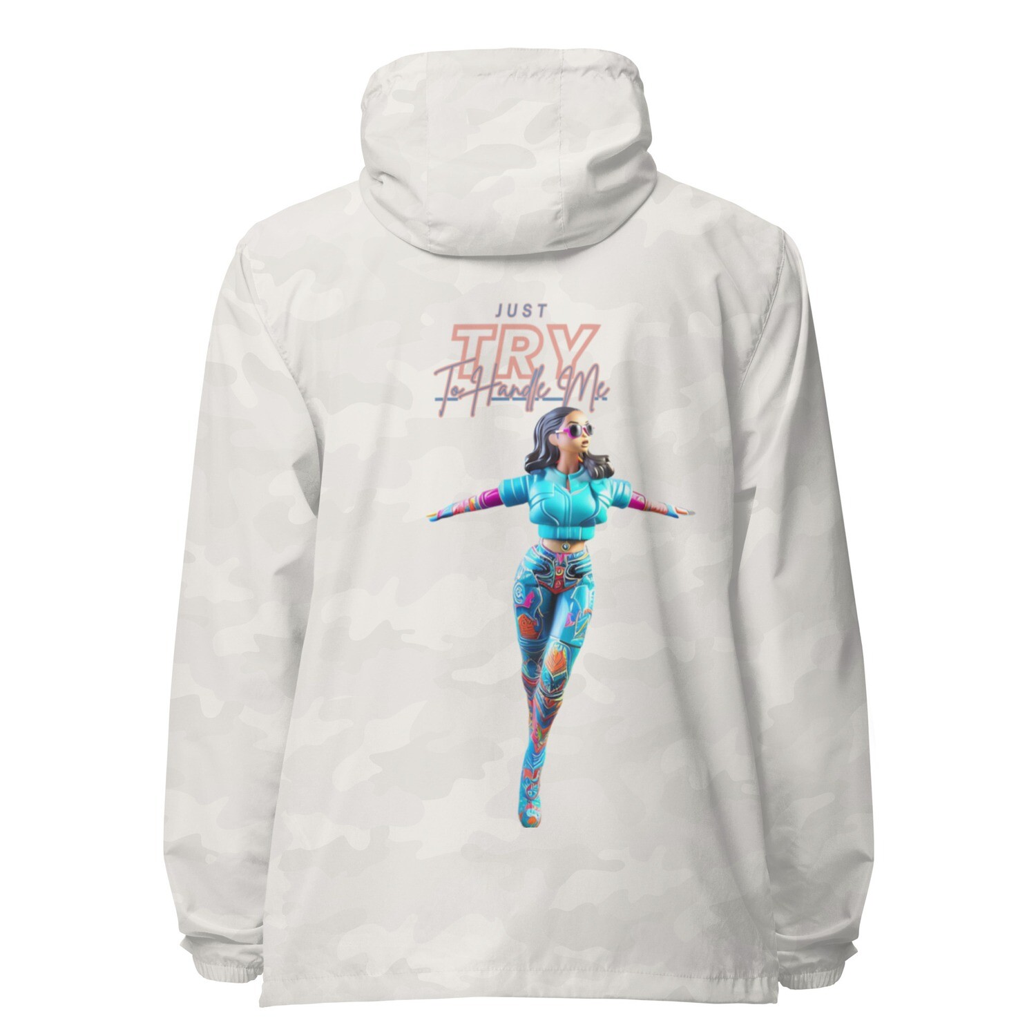 Just Try To Handle Me zip up windbreaker