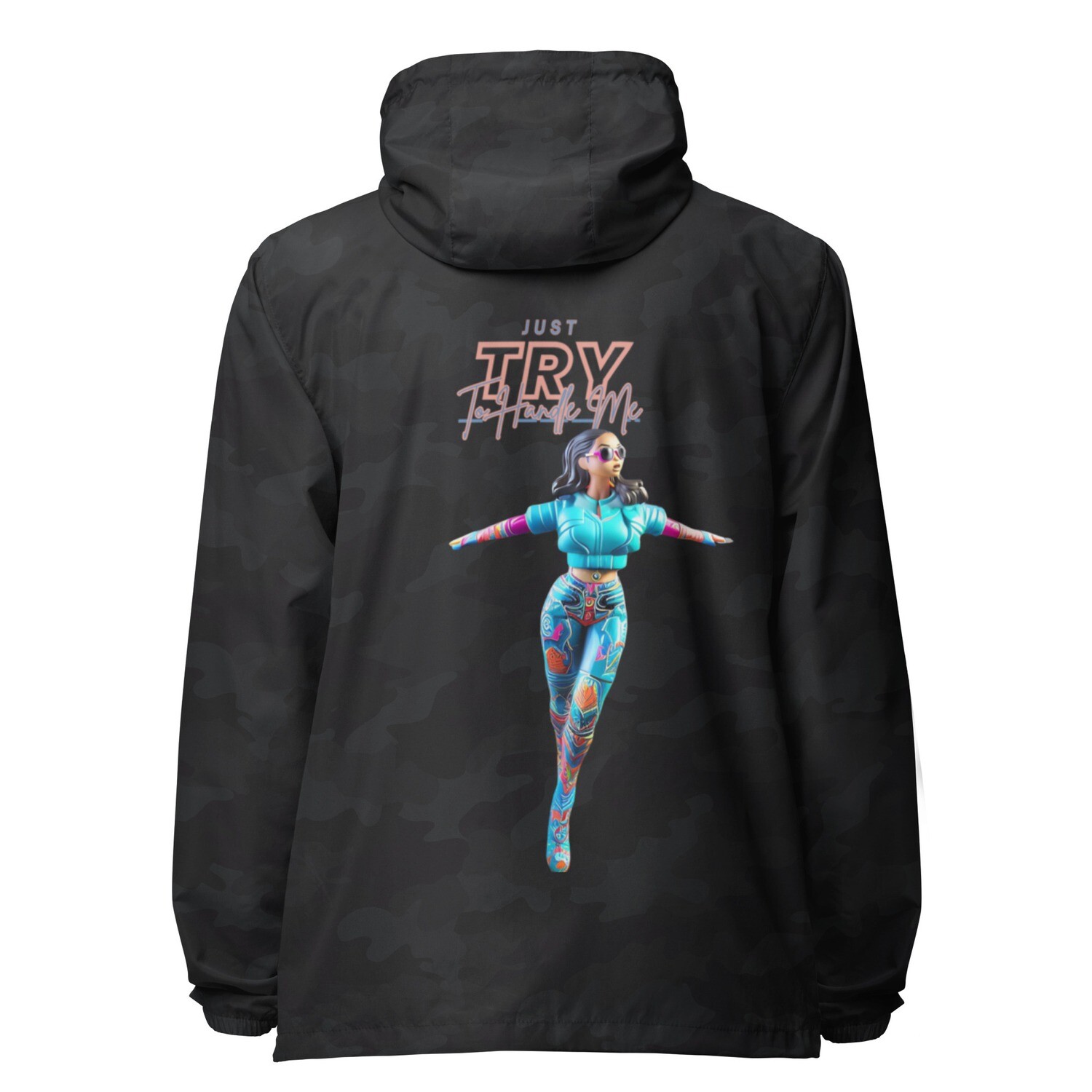 Just Try To Handle Me zip up windbreaker