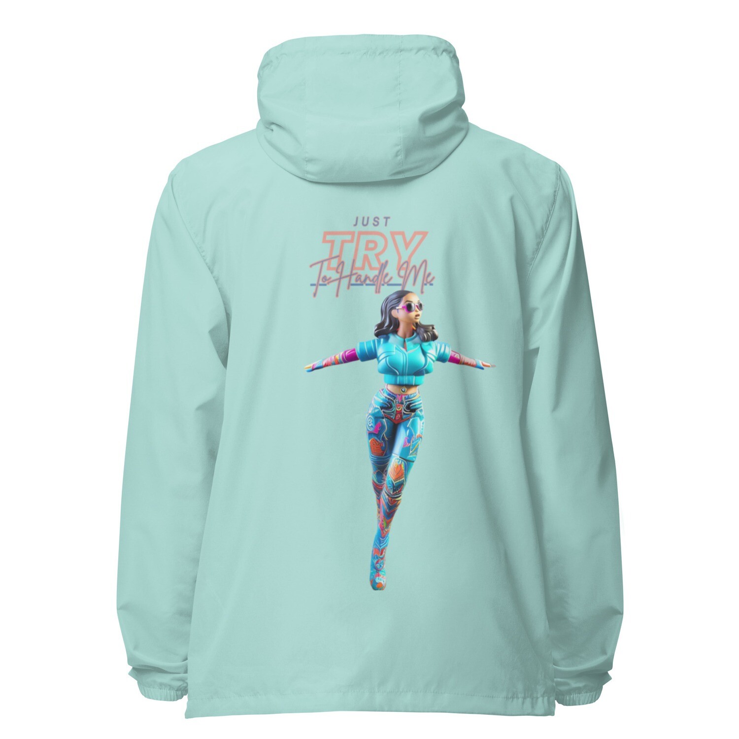 Just Try To Handle Me zip up windbreaker