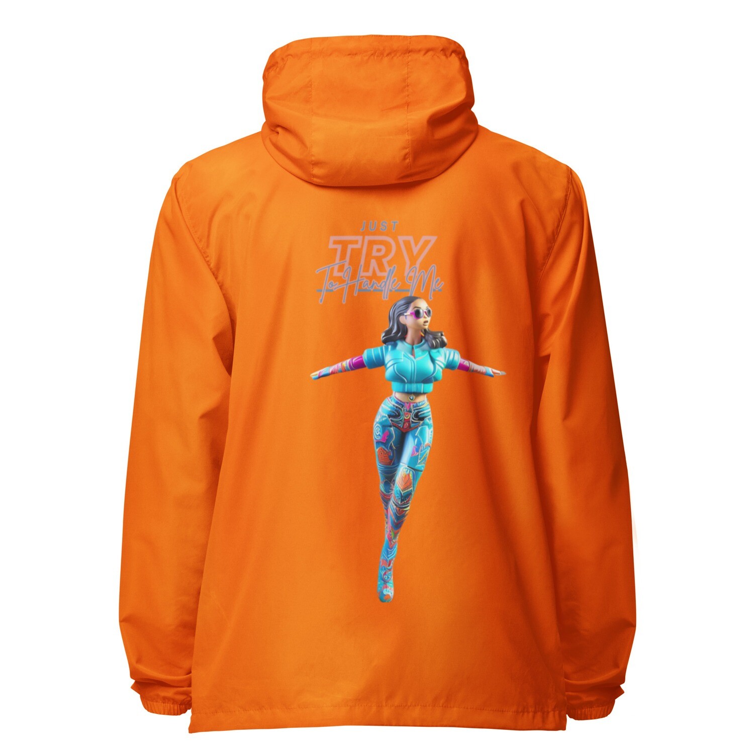 Just Try To Handle Me zip up windbreaker