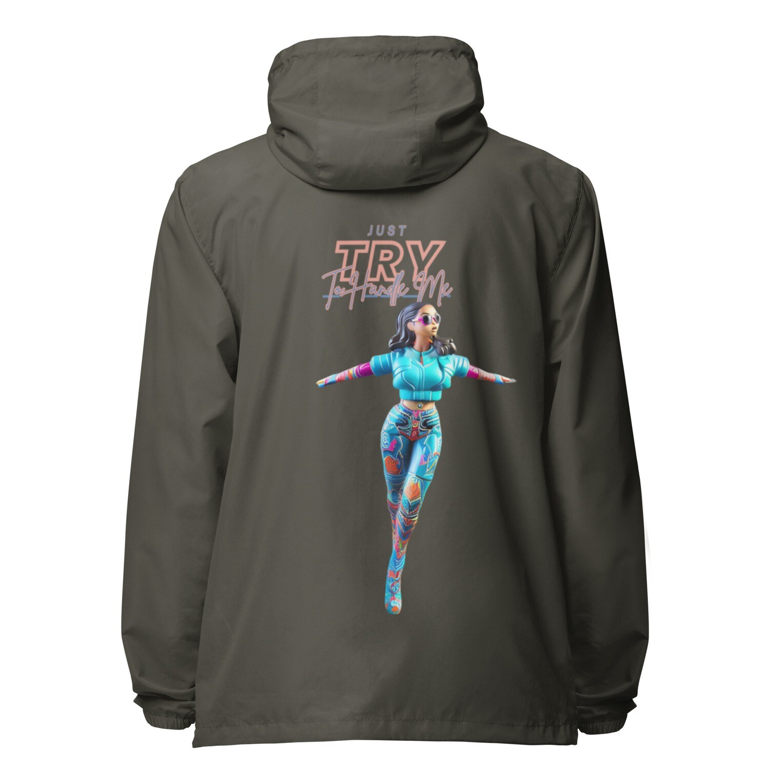 Just Try To Handle Me zip up windbreaker