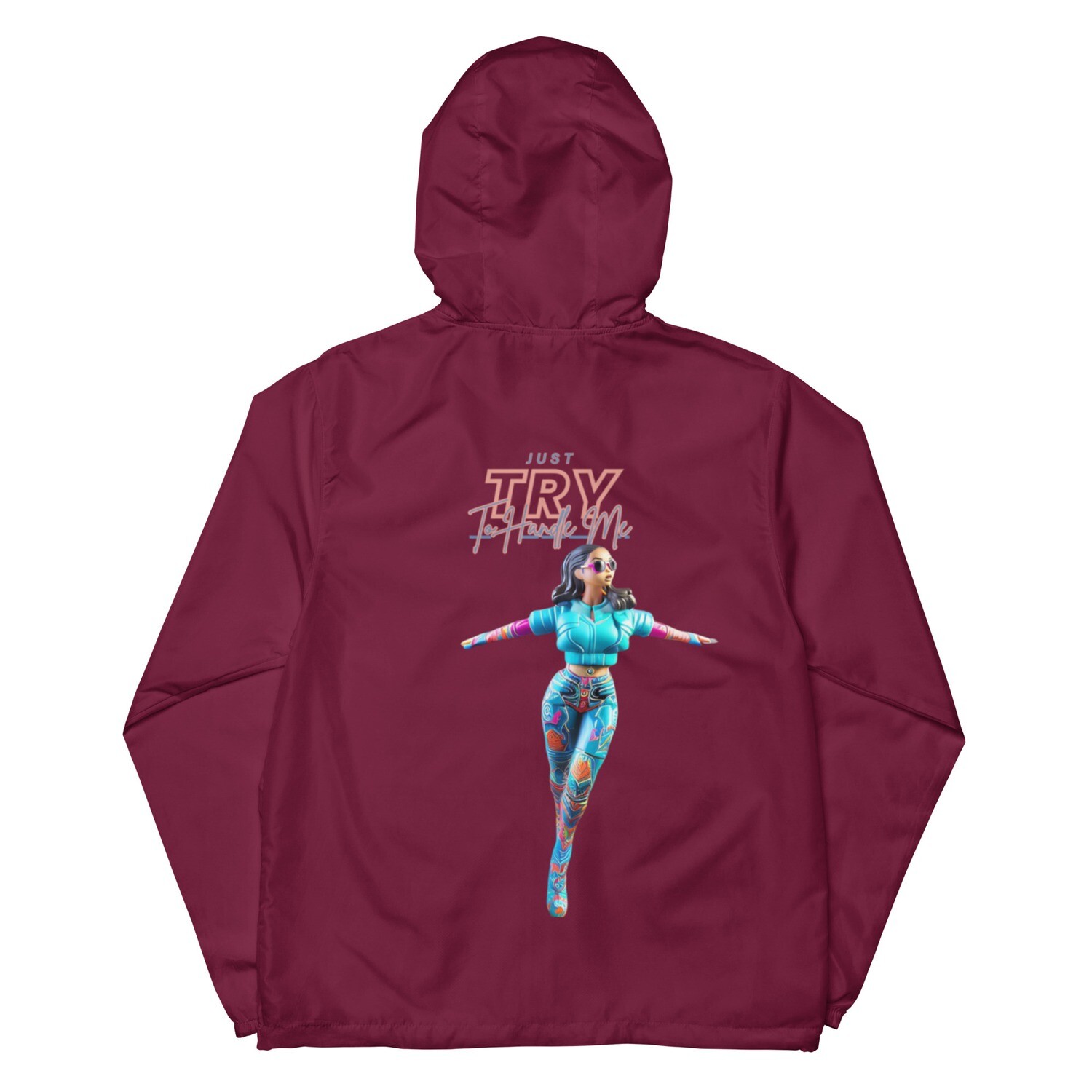 Just Try To Handle Me zip up windbreaker